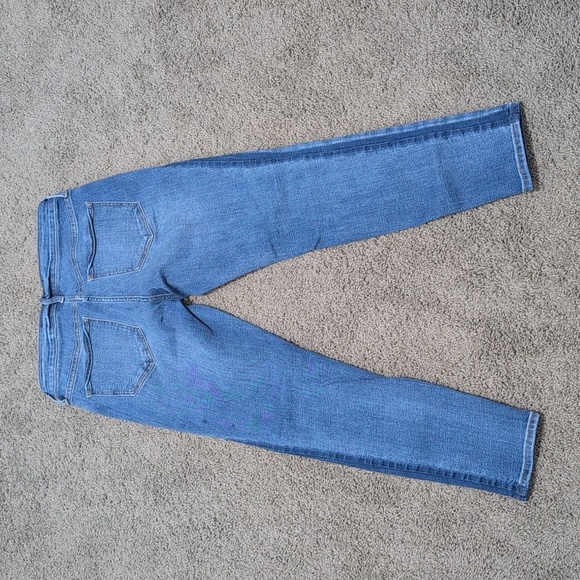 Old Navy Skinny Rockstar Jeans Light Medium Wash Side Stripe Women's 8P Petite - Picture 9 of 10